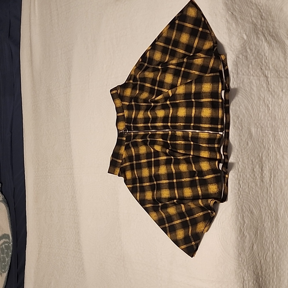 Black and yellow plaid shirt